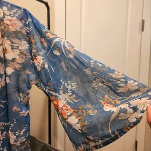 Unbranded Floral Sheer Kimono, Size S